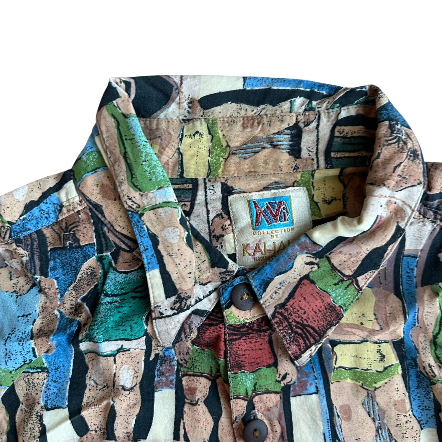 Vintage Kahala Hawaiian Button Up AllOverPrint Mens 2XL