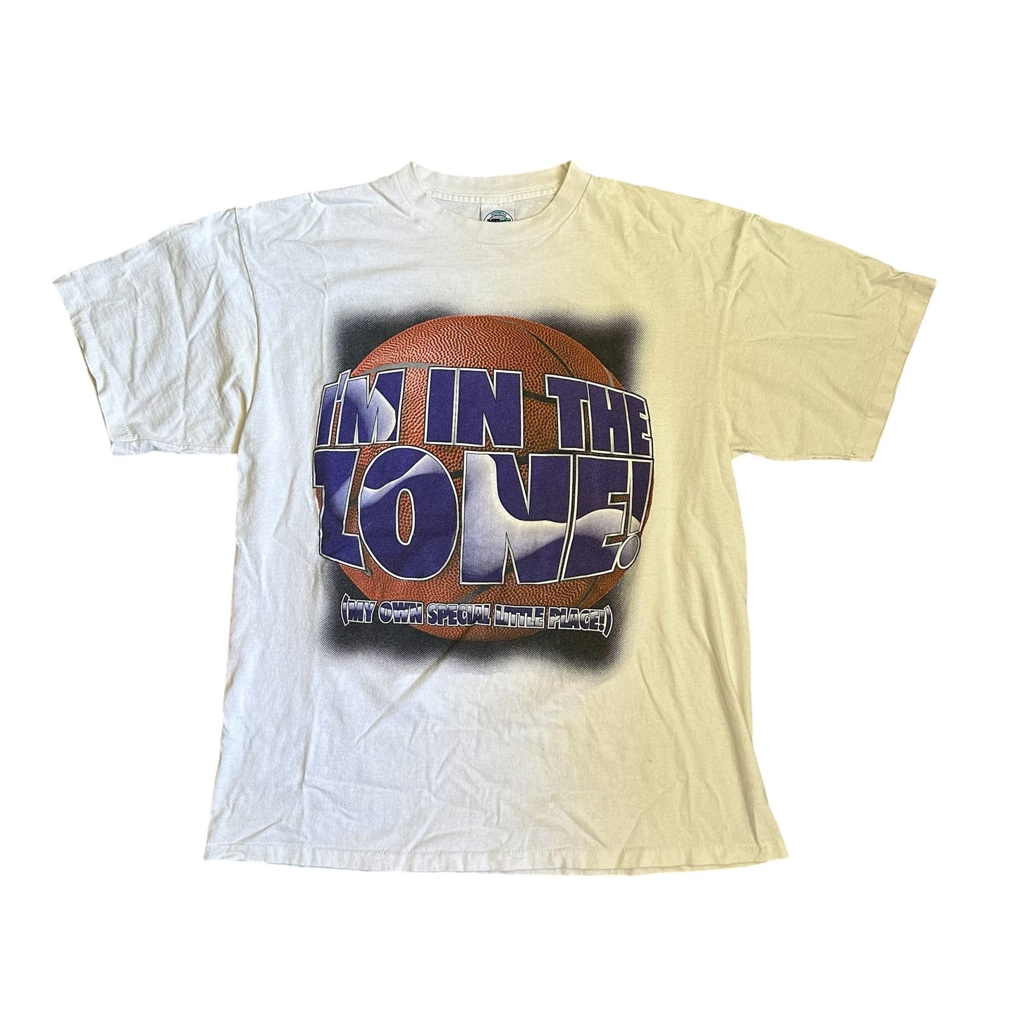 Vintage 90s In The Zone Basketball Sports Tee Shirt Mens XL