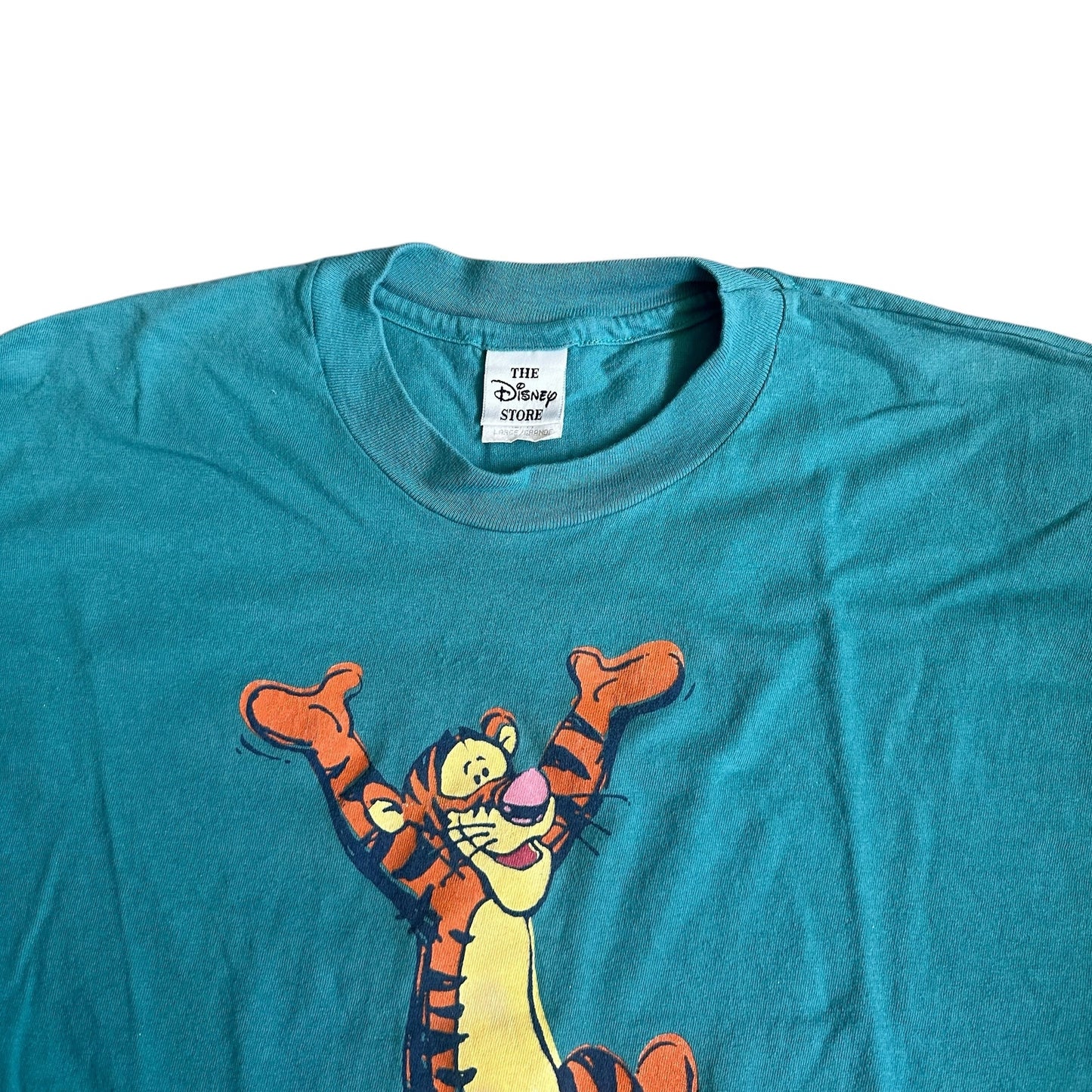 Disney Single Stitch Bouncing Tigger T-Shirt Mens Blue Large