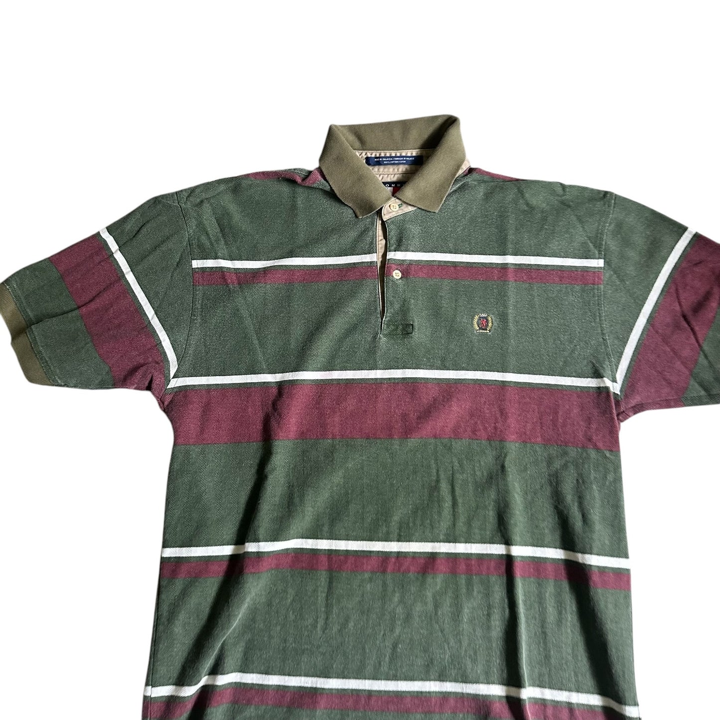 Vintage TommyHilfiger Polo Collar Shirt Green Mens Large