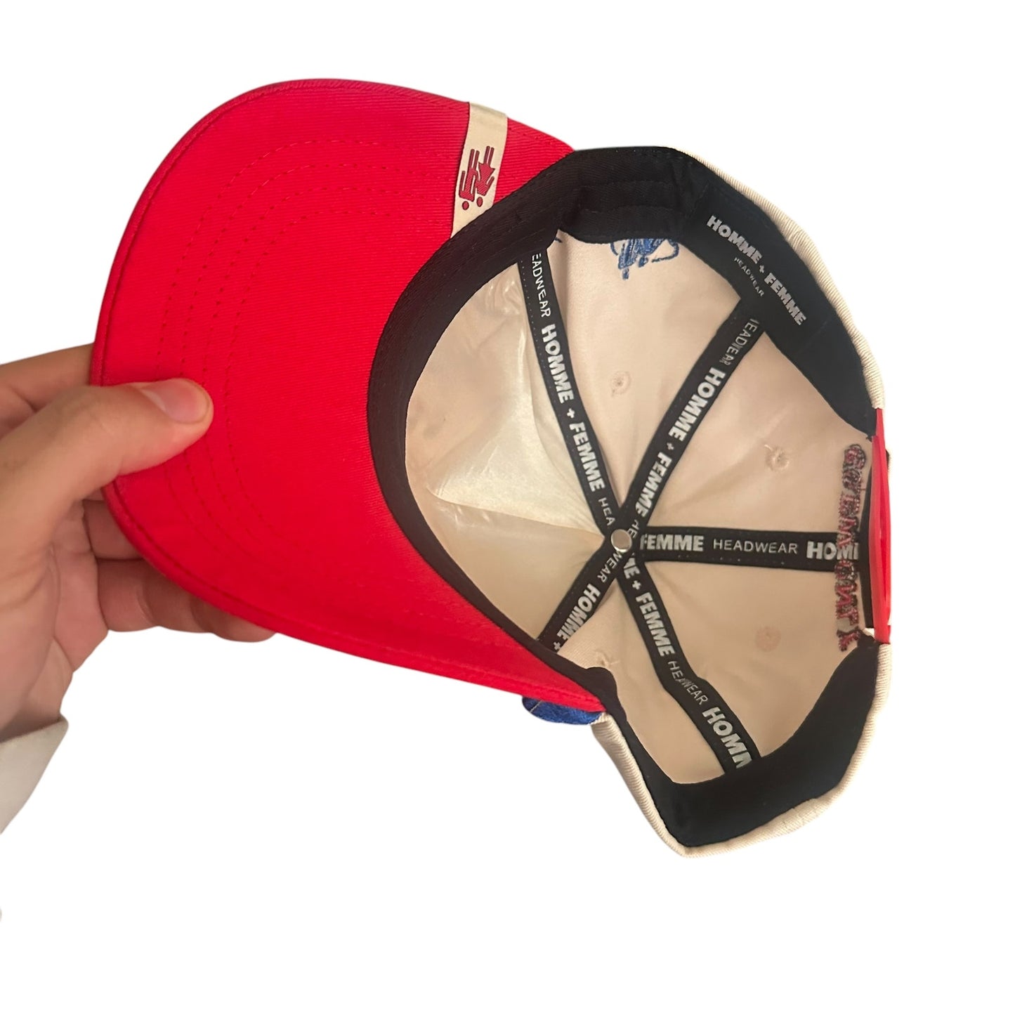 Men’s HOMME + FEMME 88 Signature Cream Trucker Hat Adjustable