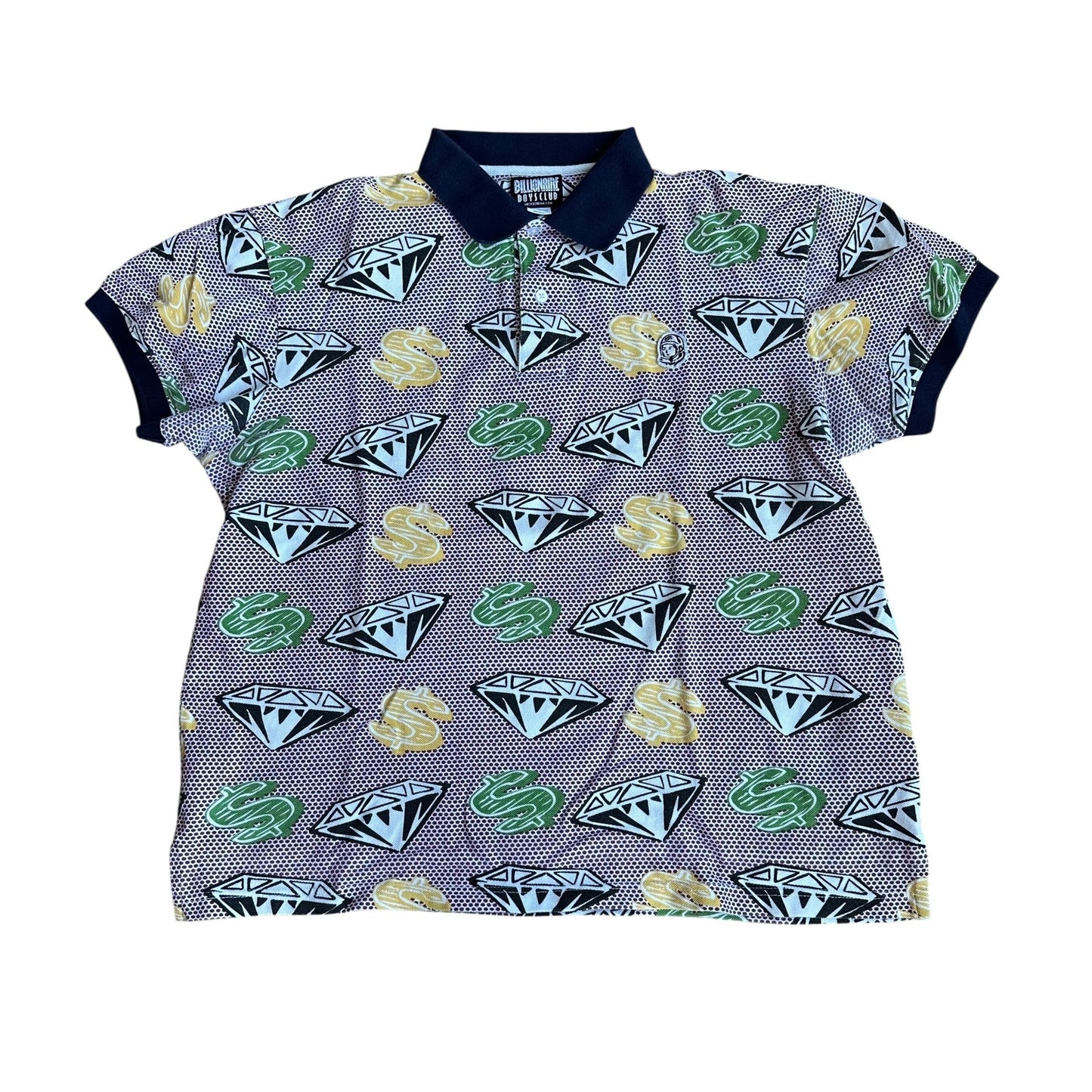 Billionaire Boys Club Diamond Dollar Sign Polo Shirt Mens Small