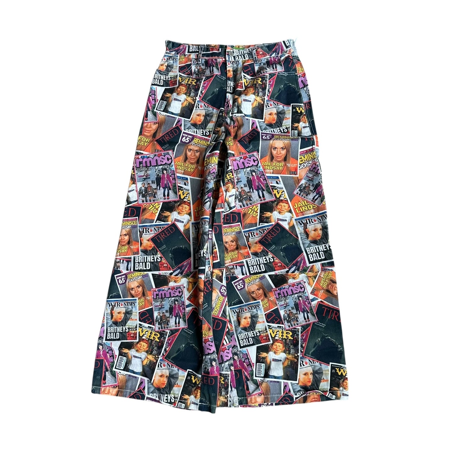 Reminisce Tabloid Magazine Pants Womens Medium