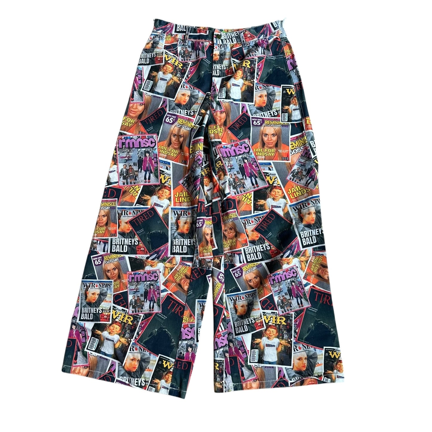 Reminisce Tabloid Magazine Pants Womens Medium