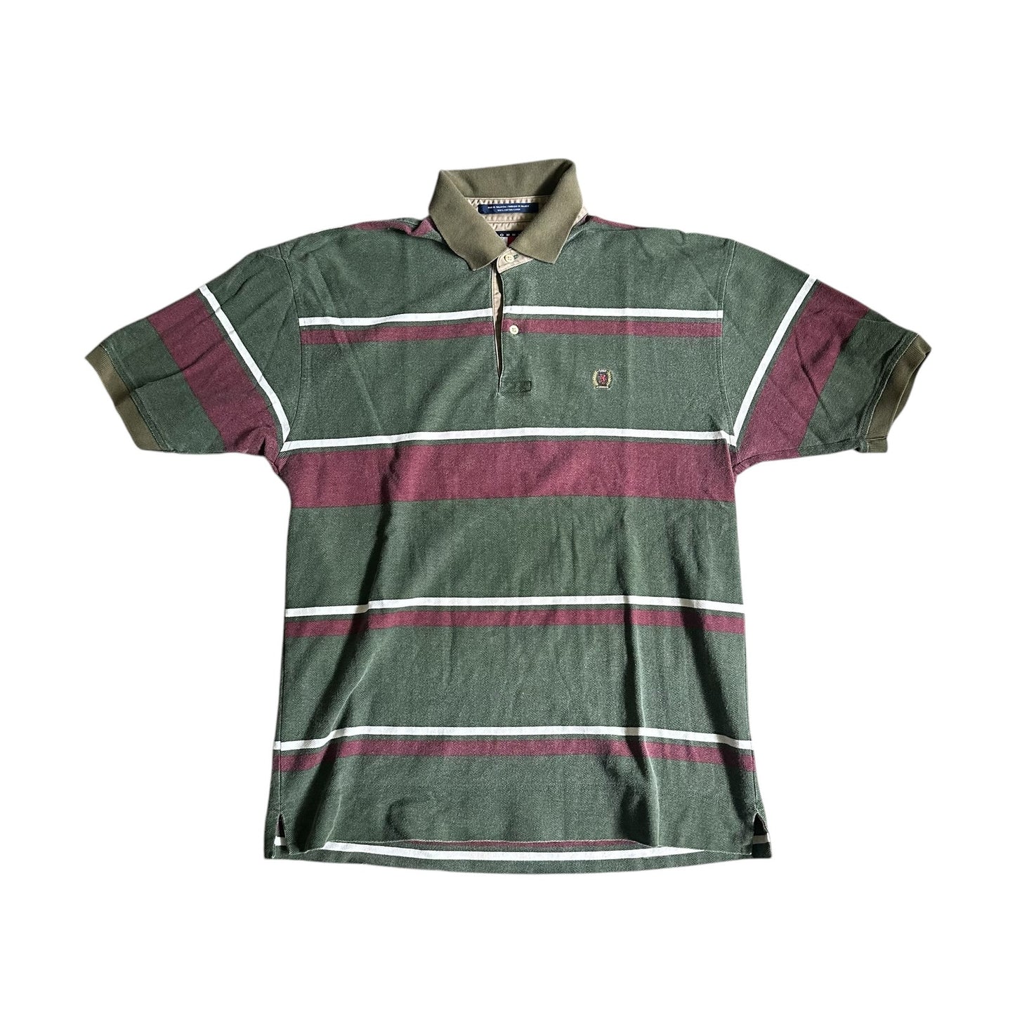 Vintage TommyHilfiger Polo Collar Shirt Green Mens Large