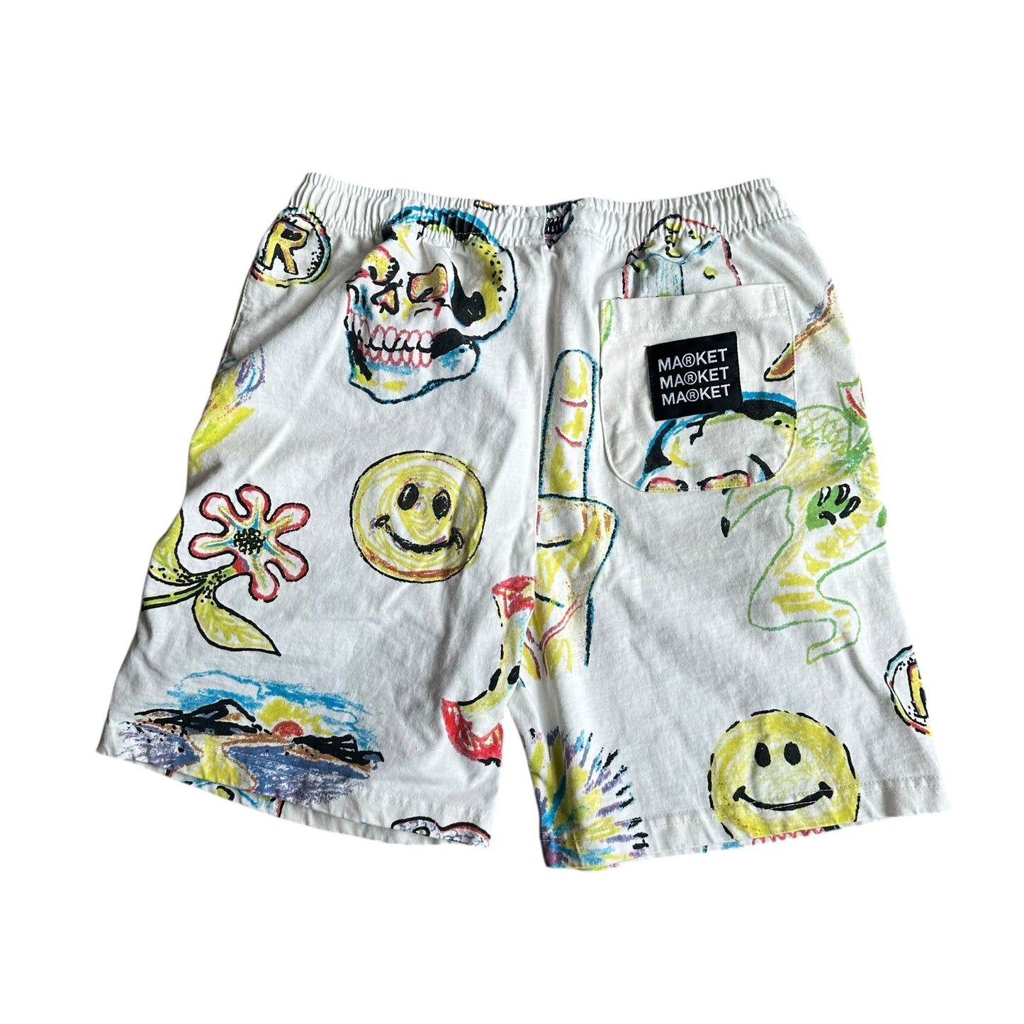 Market x Smiley Coloring Book Shorts Mens Medium