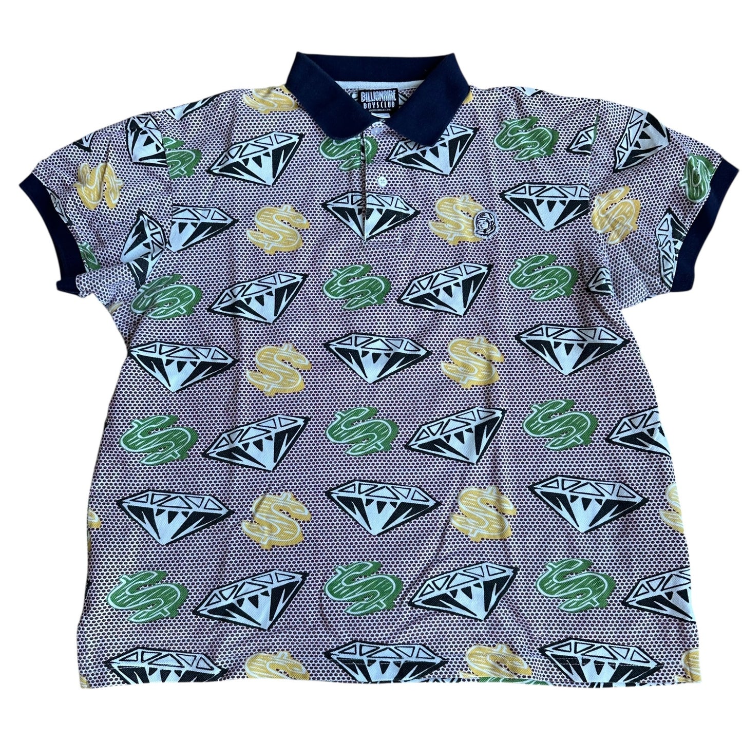 Billionaire Boys Club Diamond Dollar Sign Polo Shirt Mens Small