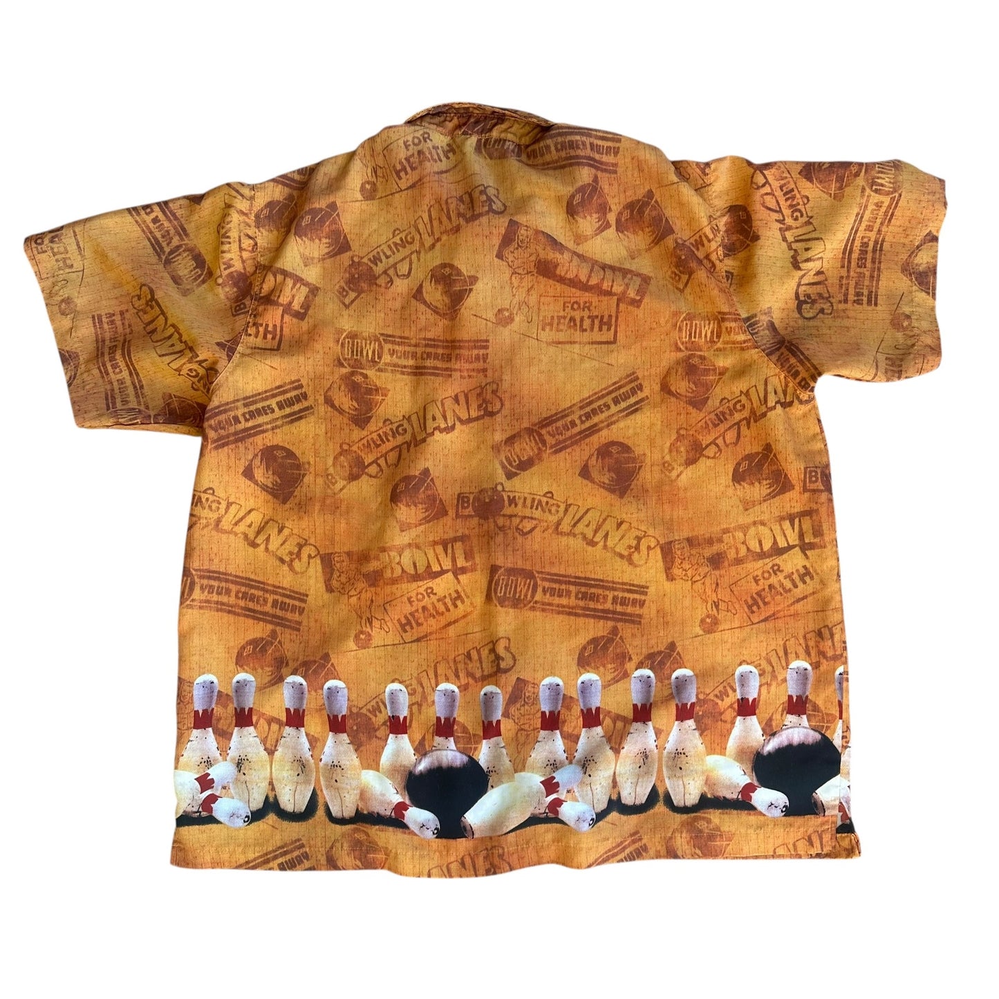 Vintage Bowling Shirt AOP Allover Print Mens 2XL