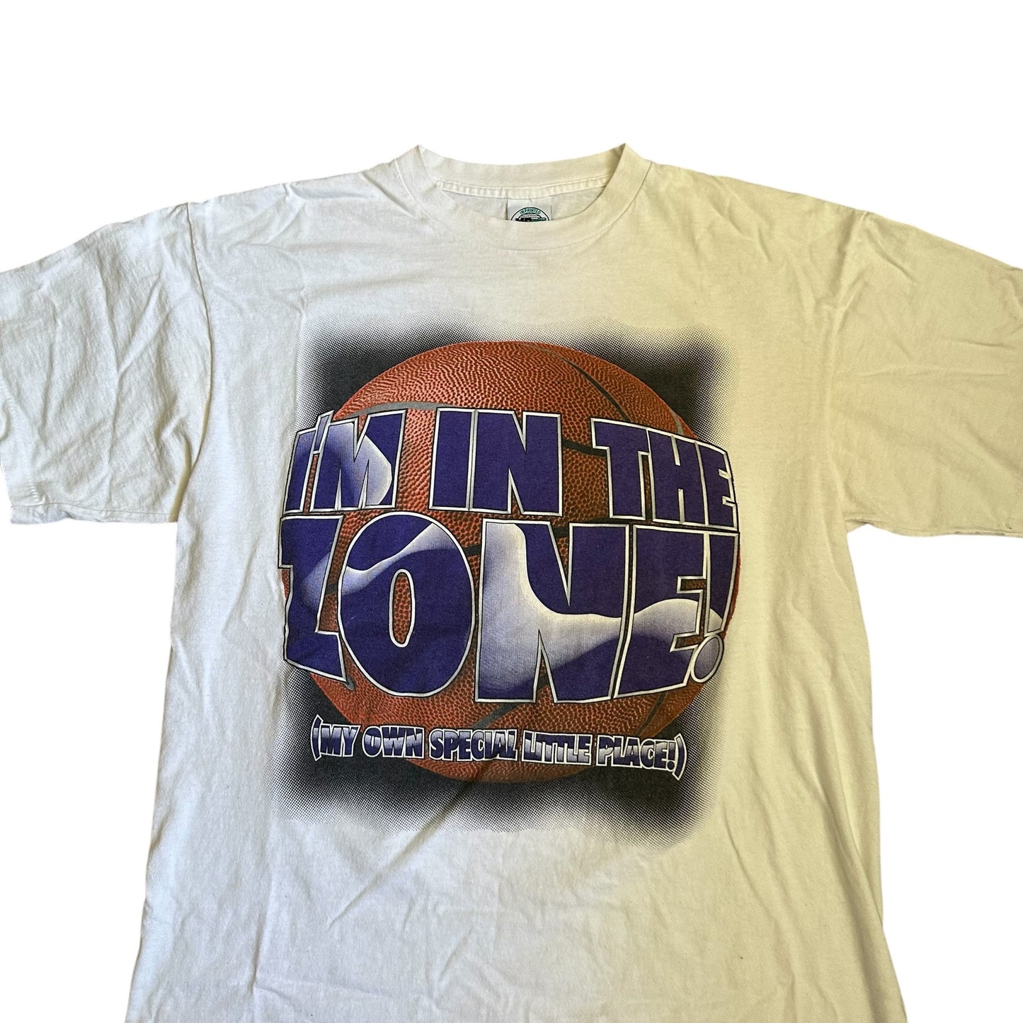 Vintage 90s In The Zone Basketball Sports Tee Shirt Mens XL