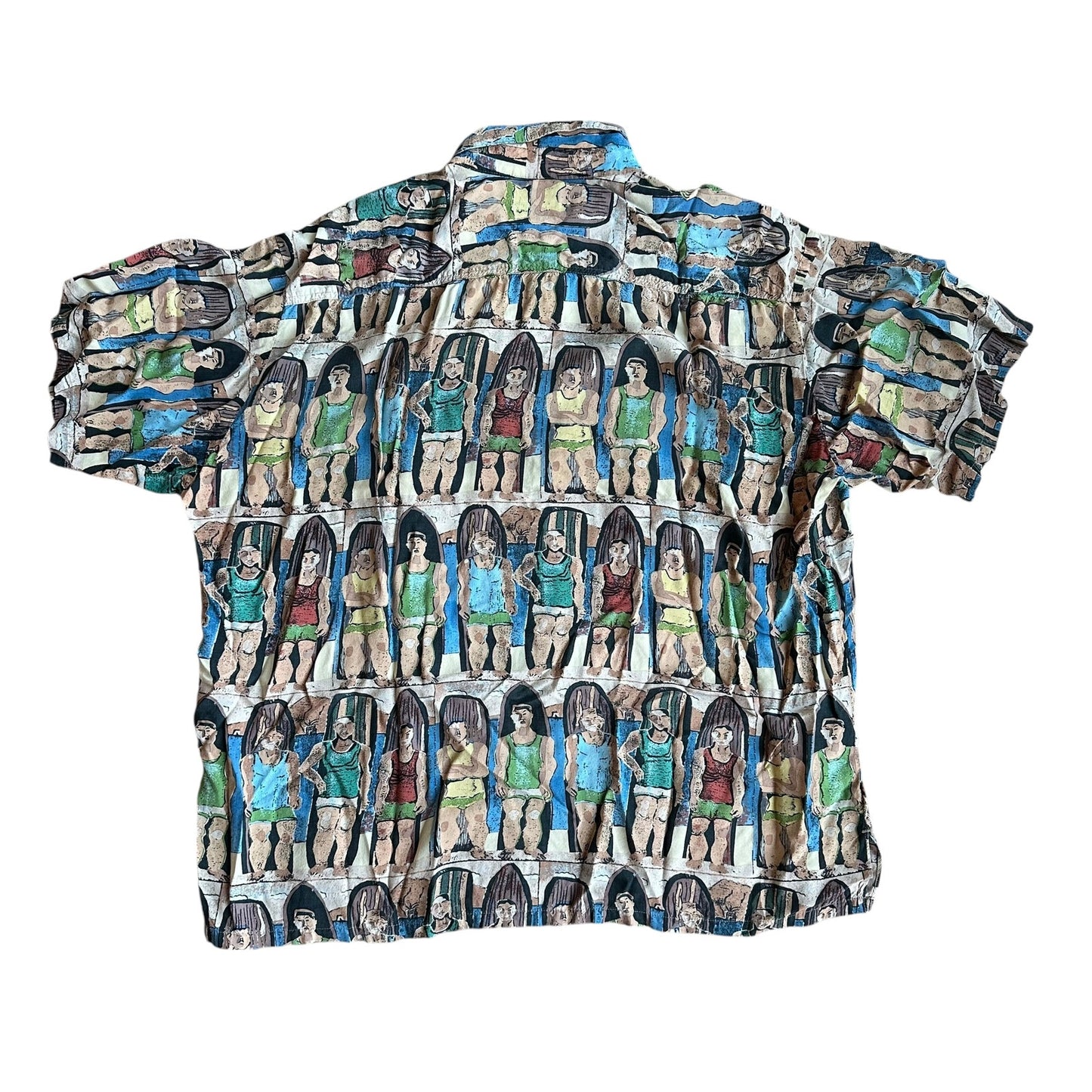 Vintage Kahala Hawaiian Button Up AllOverPrint Mens 2XL