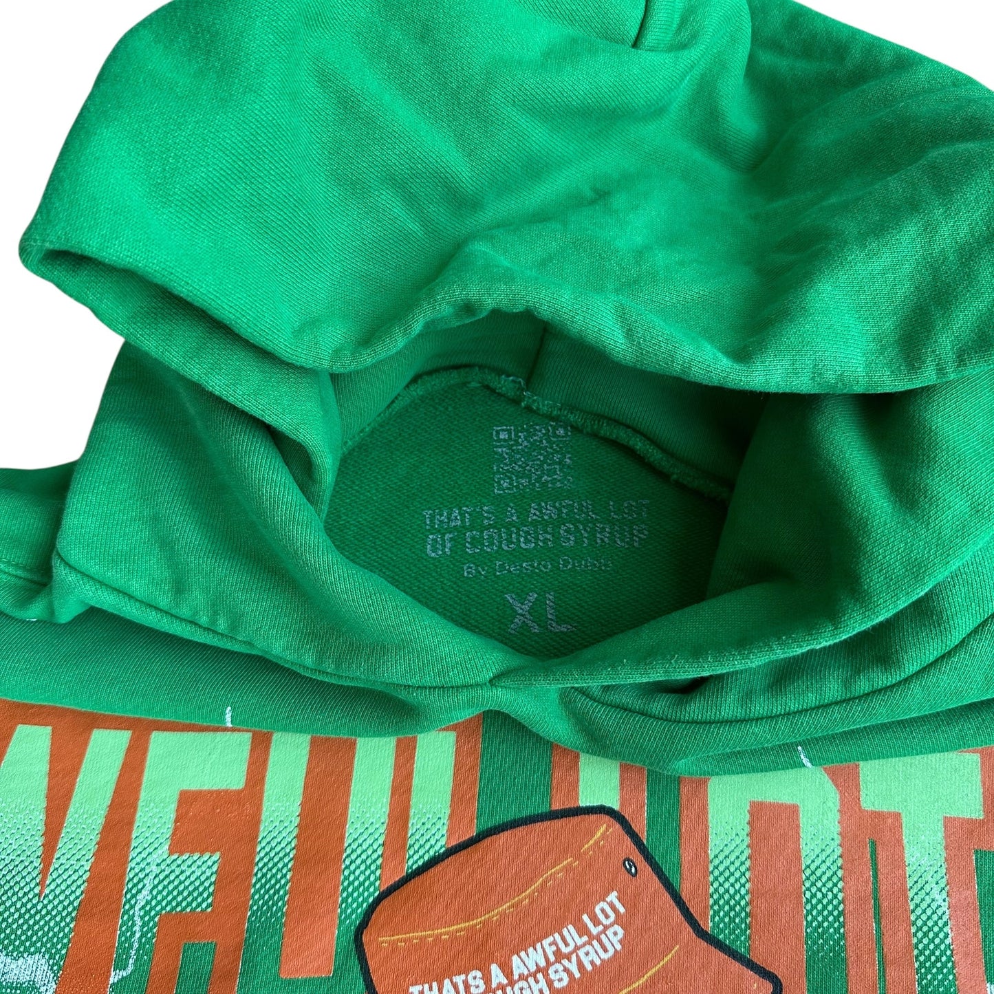 AWFUL LOT OF COUGH SYRUP Miami Hurricanes Green Hoodie Mens XL