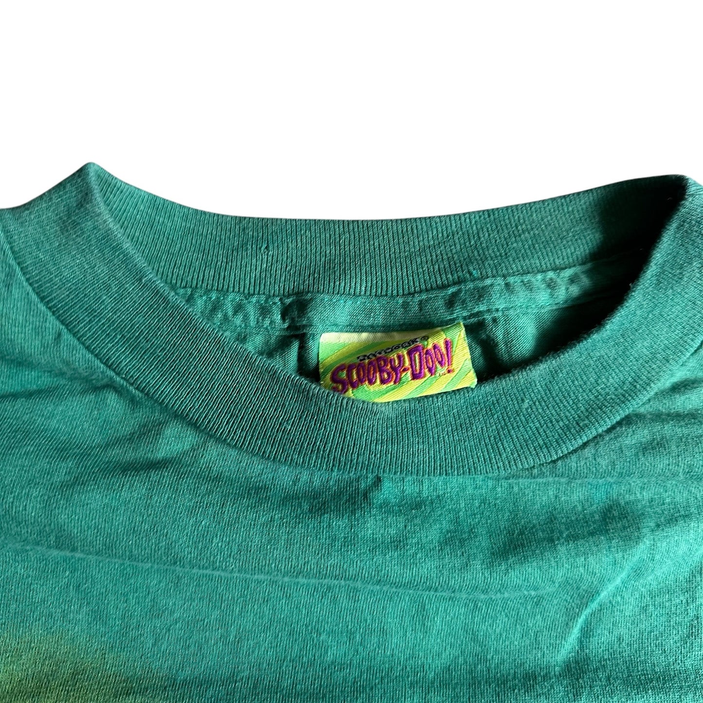 Vintage 1999 Scooby Doo Christmas Cropped Tee Shirt Mens XL
