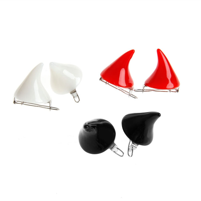 π Small Devil Horns Hair Clips π