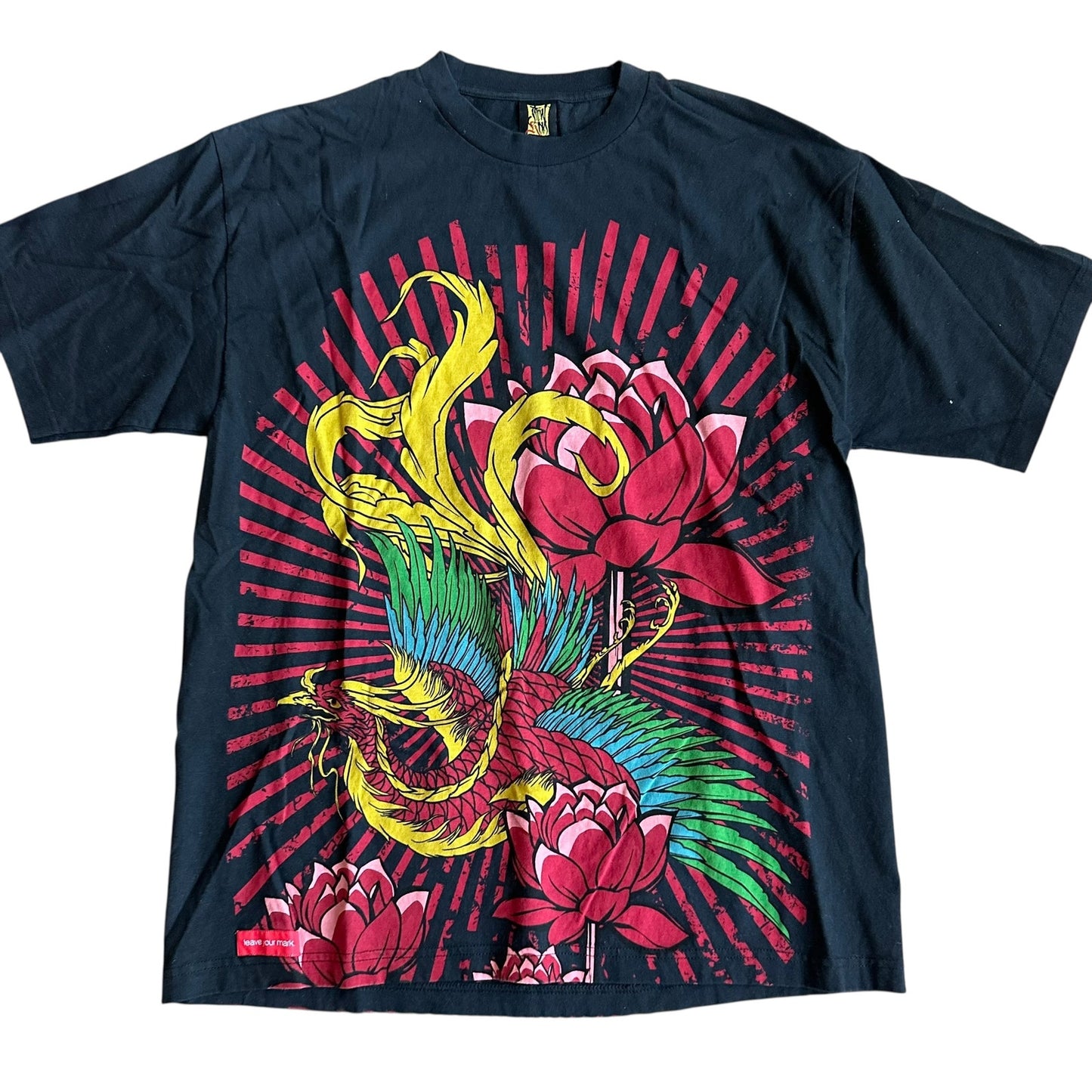 New Koncept Rose Large Print Vintage y2k Shirt Mens XL