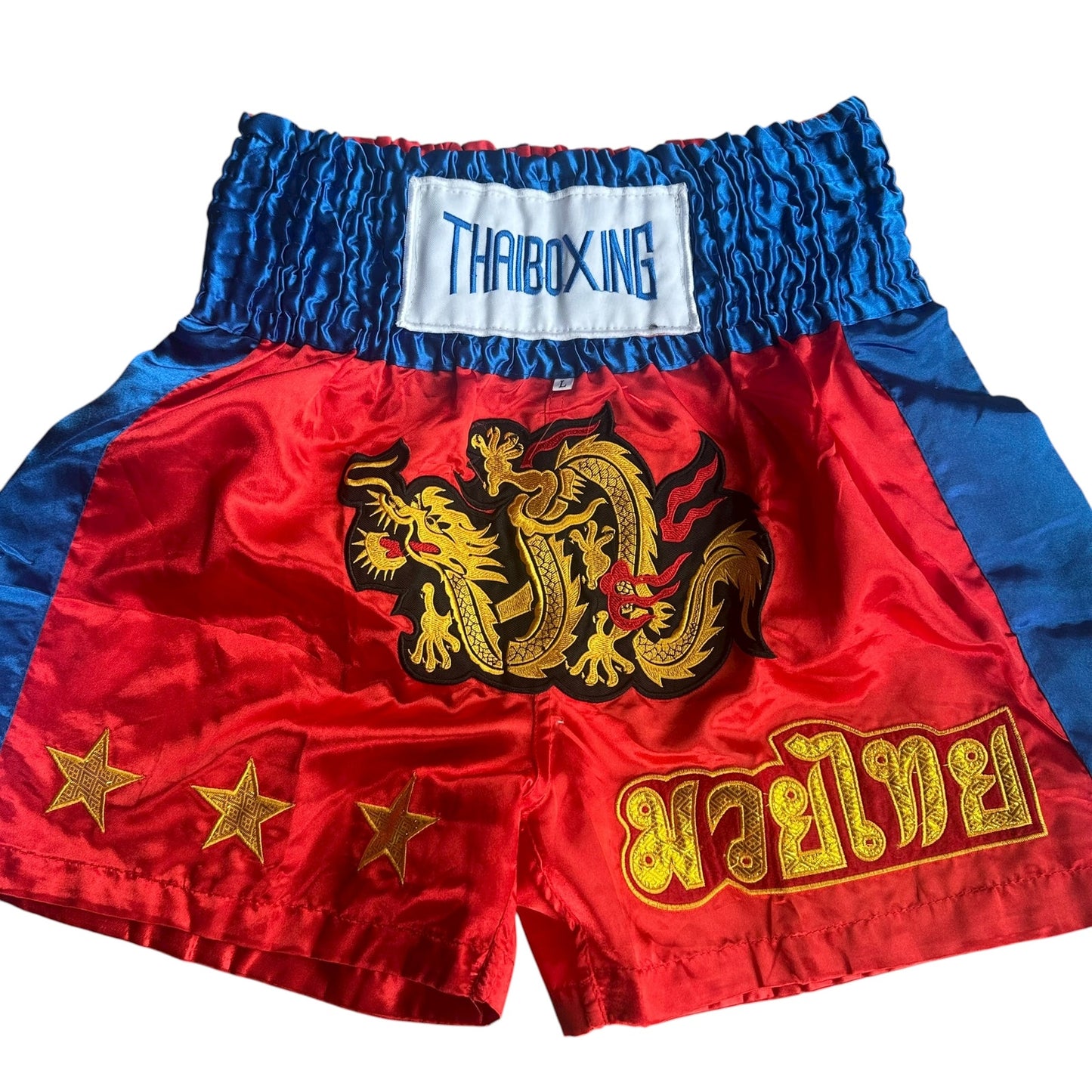 Muay Thai Thailand Fighting Red Shorts Athletic Large