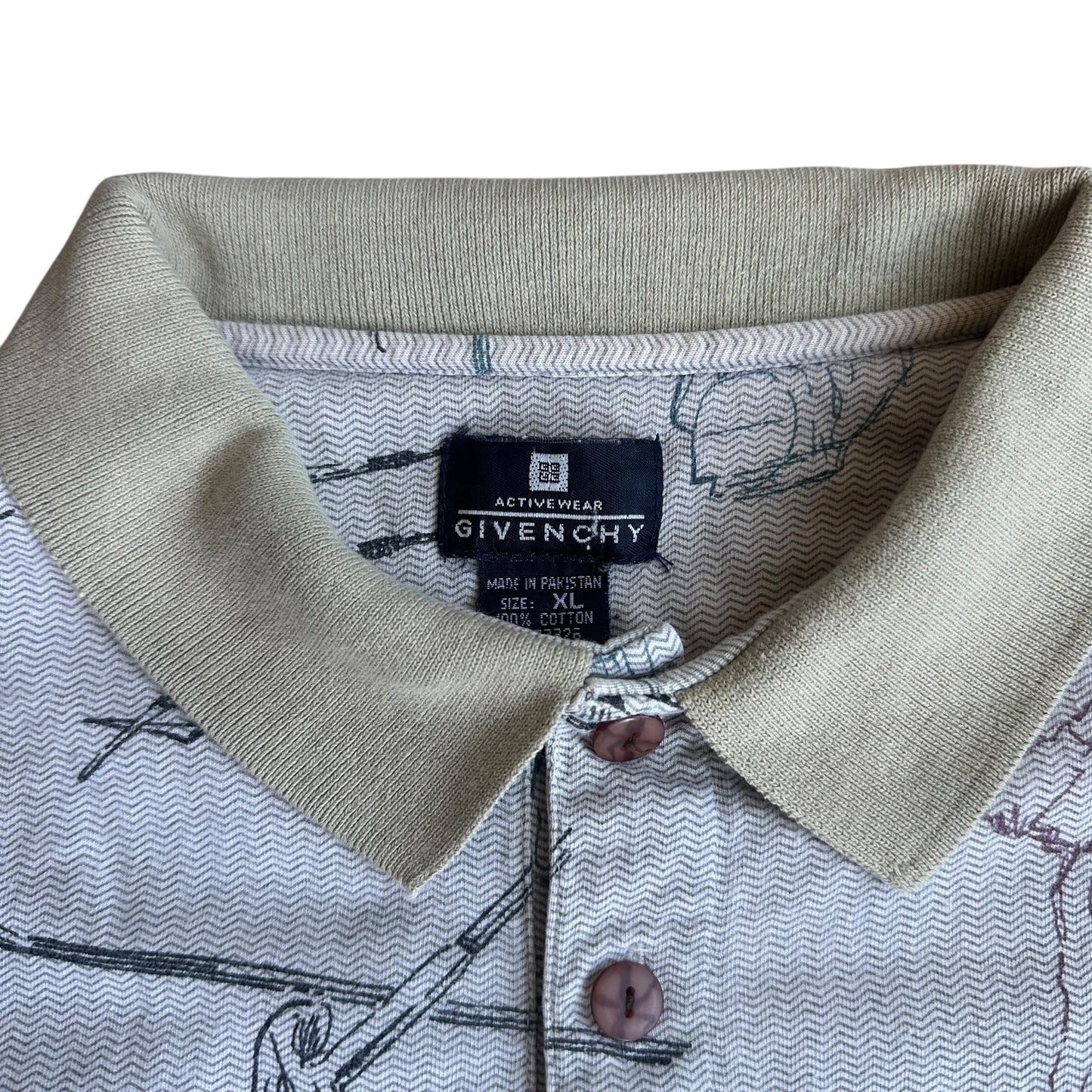 Givenchy Active Activewear Polo Golf Shirt ShortSleeve Mens XL