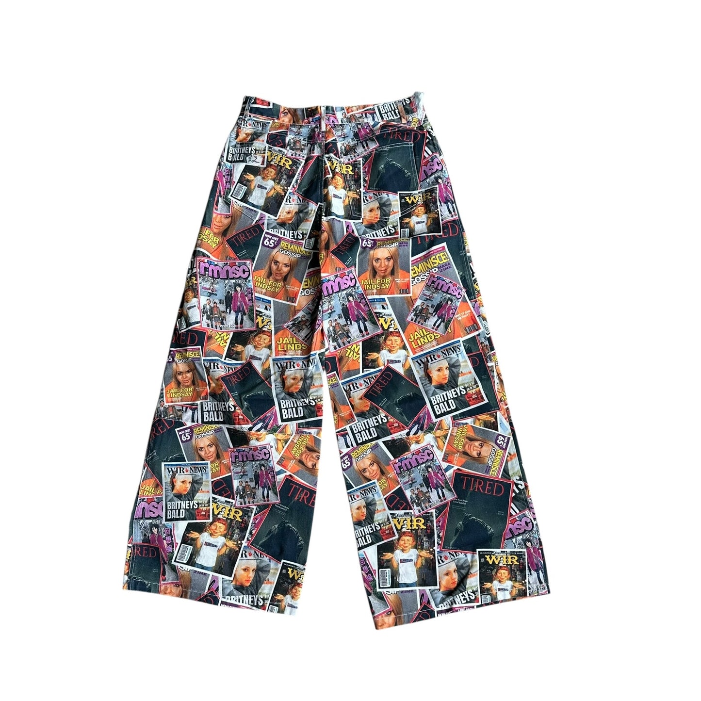 Reminisce Tabloid Magazine Pants Womens Medium