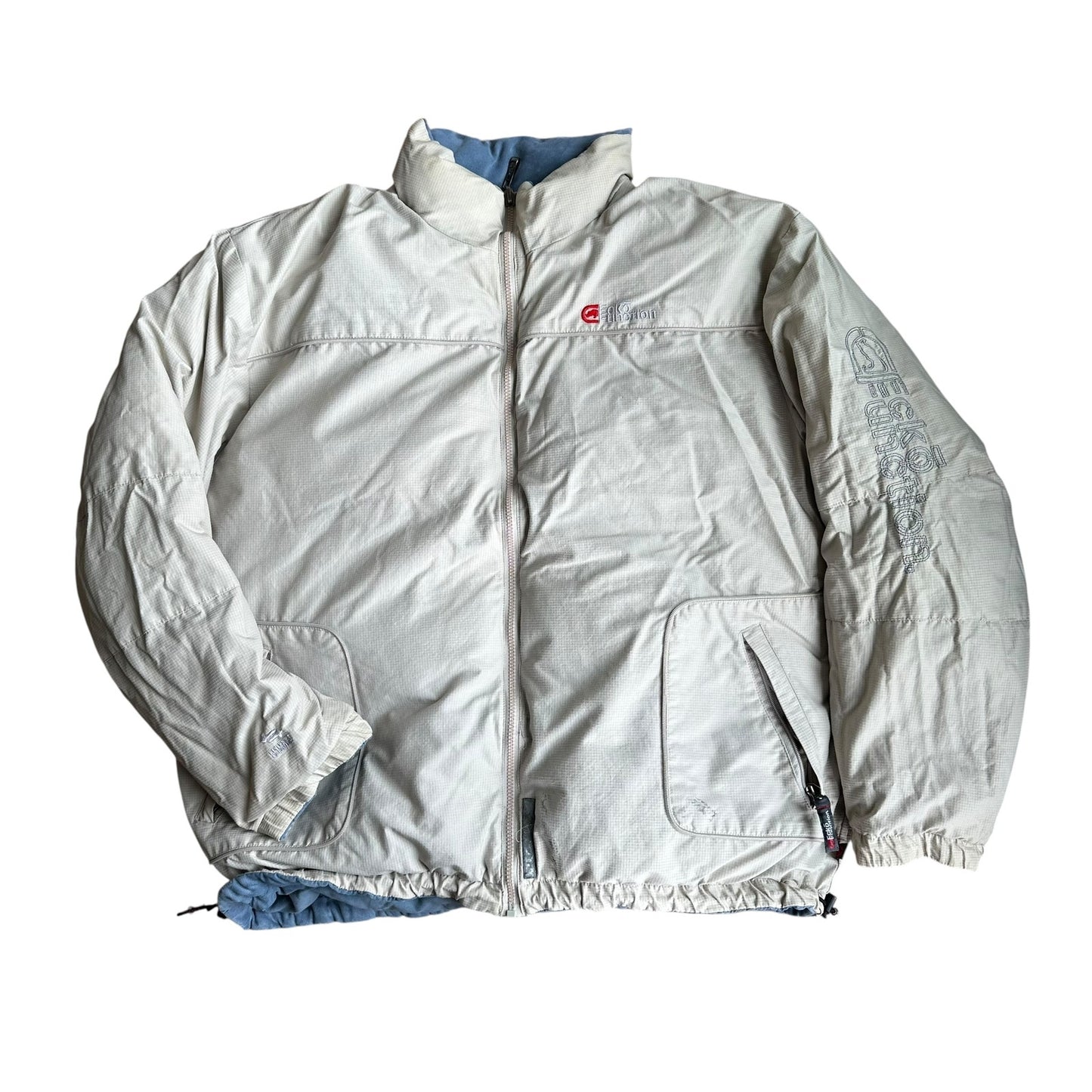 Vintage Ecko Unlimited Reversible Puffer Blue Jacket Mens XL
