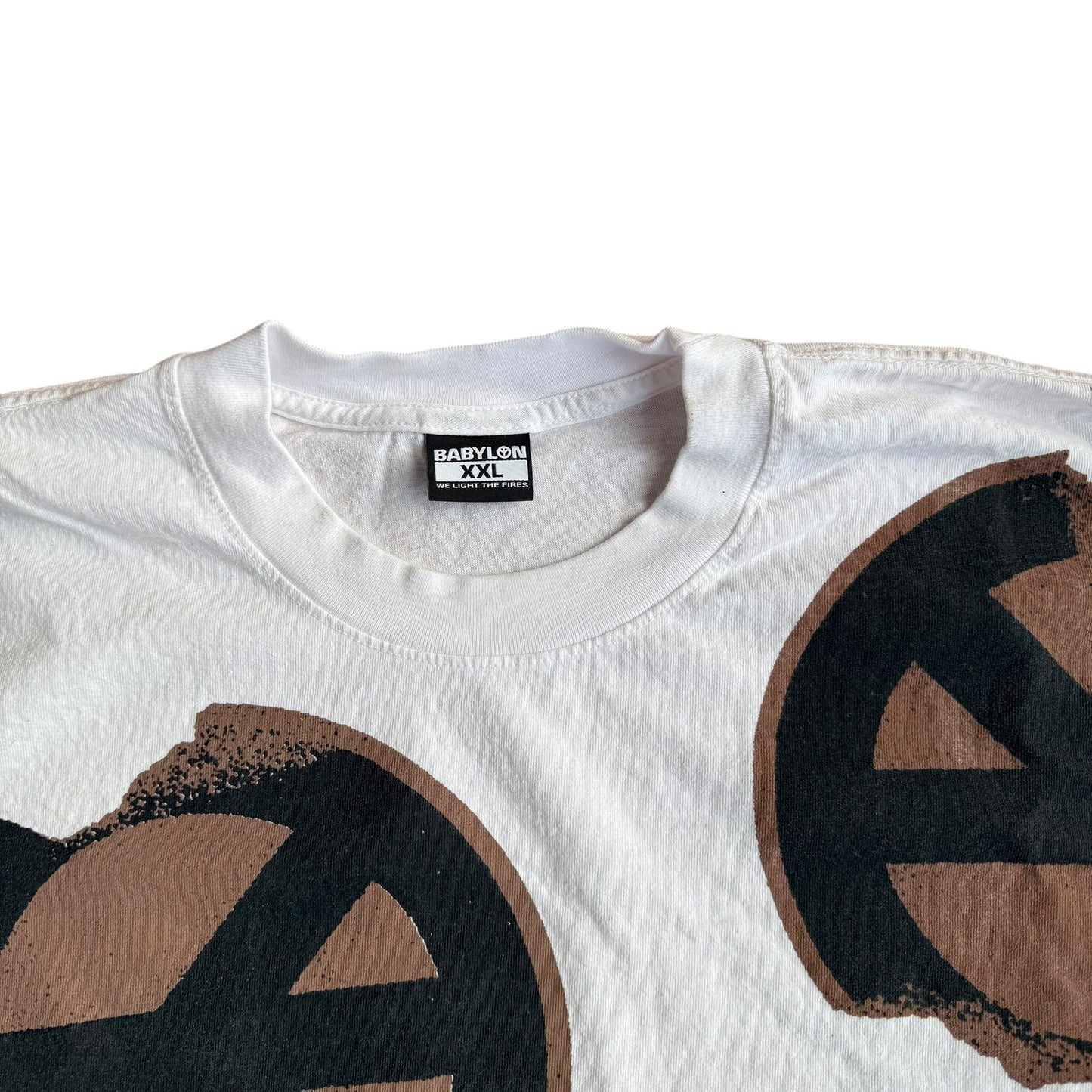 Babylon Peace AOP AlloverPrint White T-Shirt Mens 2XL