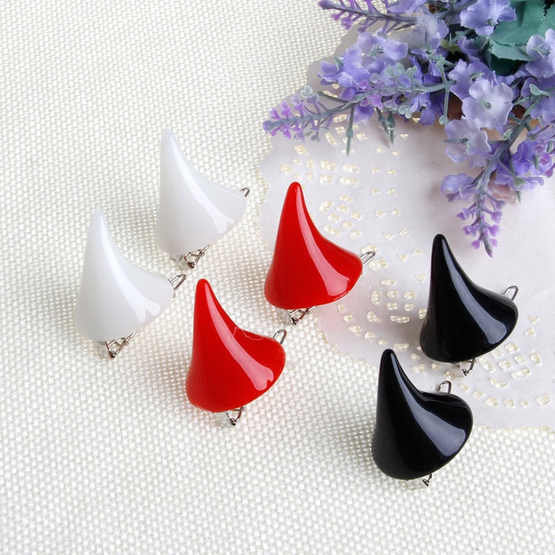 π Small Devil Horns Hair Clips π