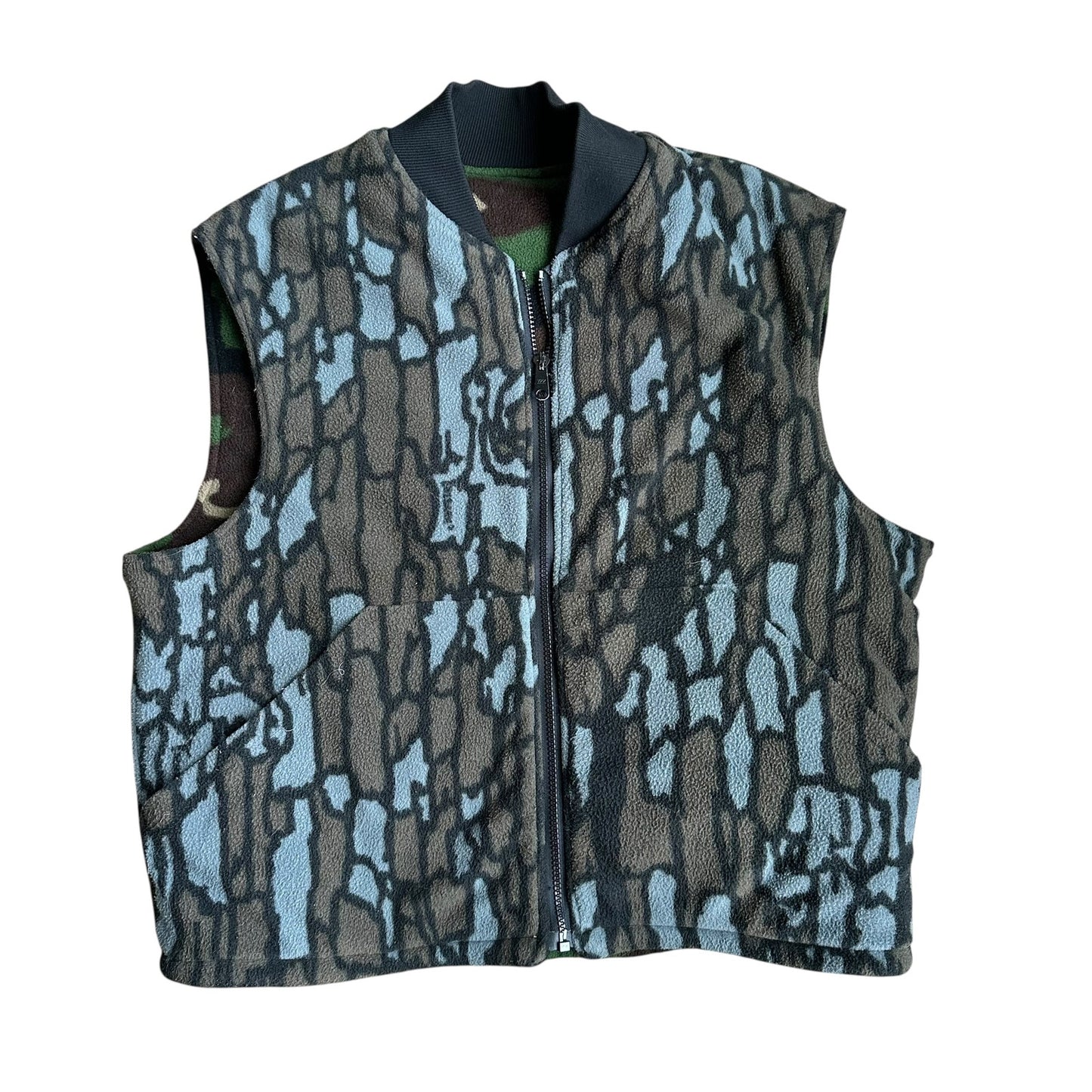 Vintage 90s Cabela's Trebark Reversible Camo Vest Mens XL