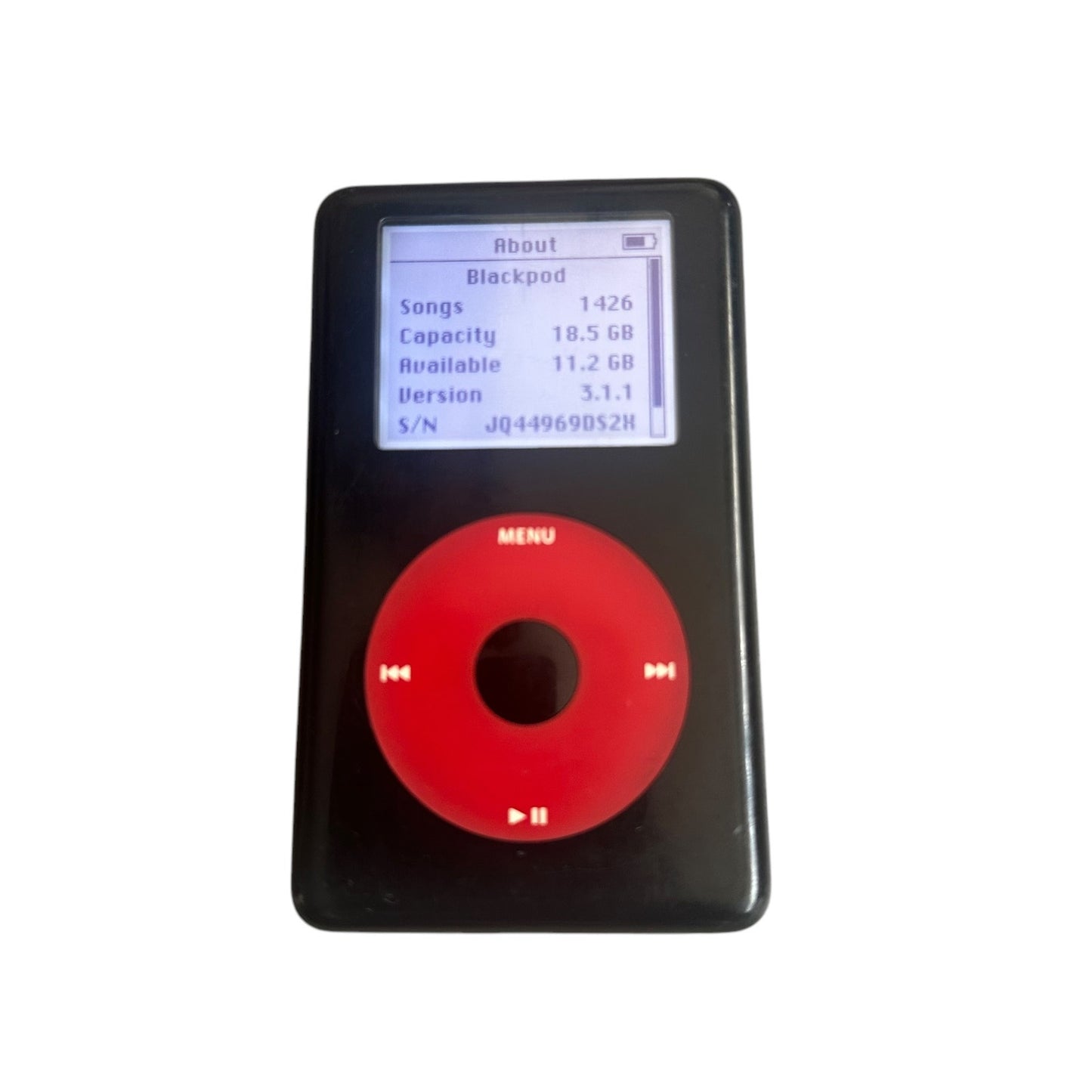 Apple iPod U2 Special Edition 4th Gen 20 GB Red/Black w / Cord RARE!