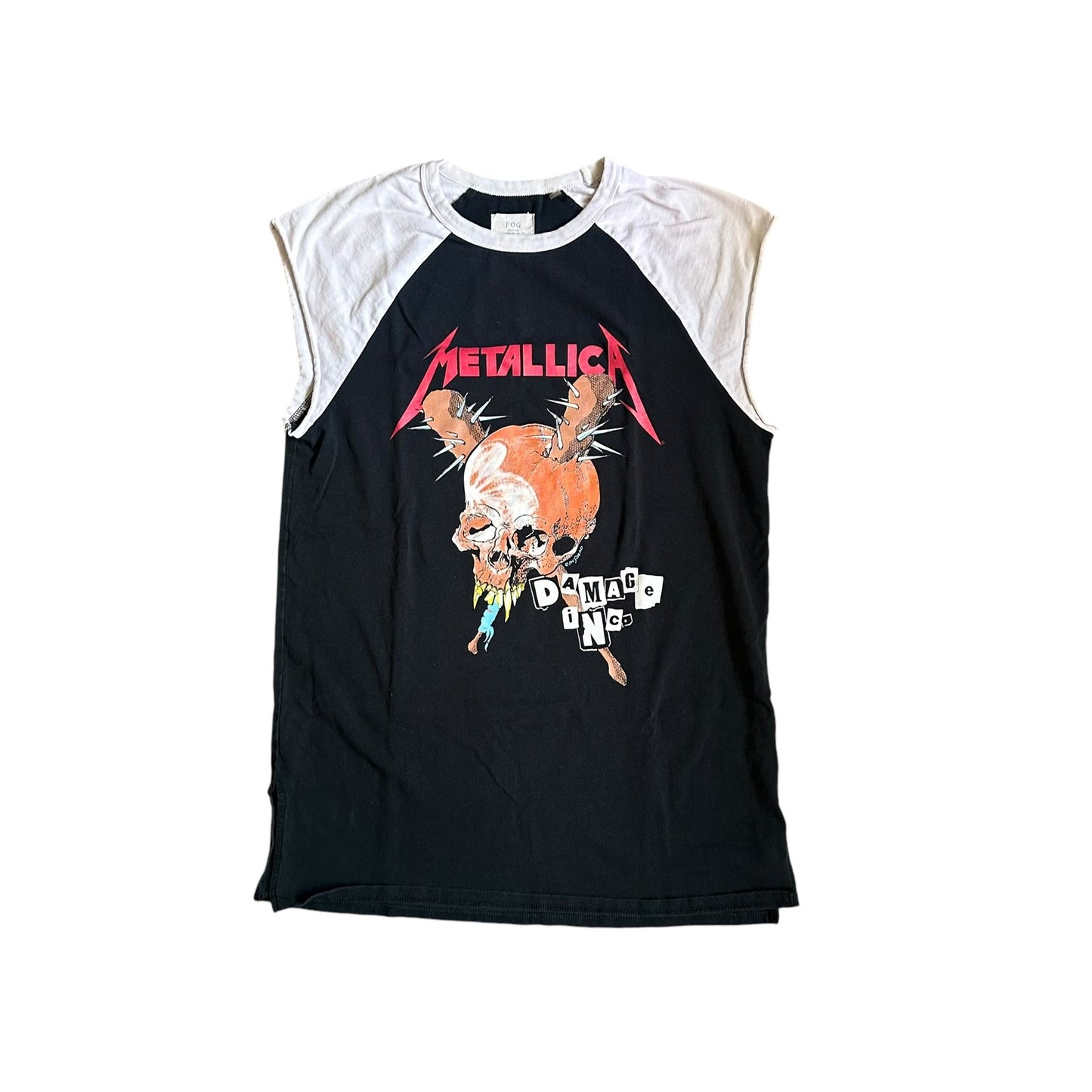 Fear of God FOG Metallica Damage Inc Cutoff Shirt Mens Medium