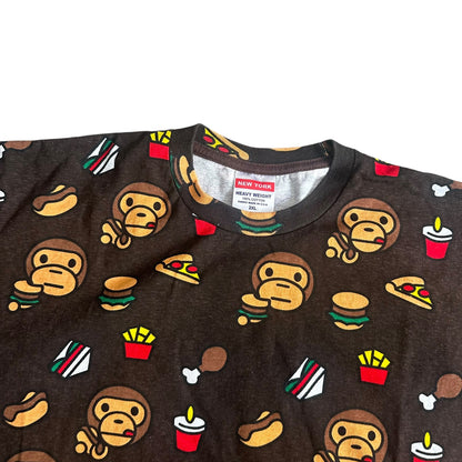 Baby Monkey Ape Junk Food AOP AlloverPrint Mens T-Shirt 2XL