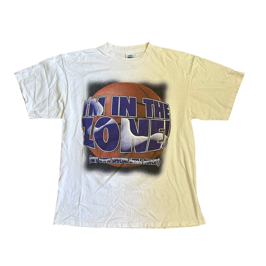 Vintage 90s In The Zone Basketball Sports Tee Shirt Mens XL