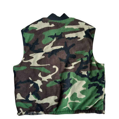 Vintage 90s Cabela's Trebark Reversible Camo Vest Mens XL