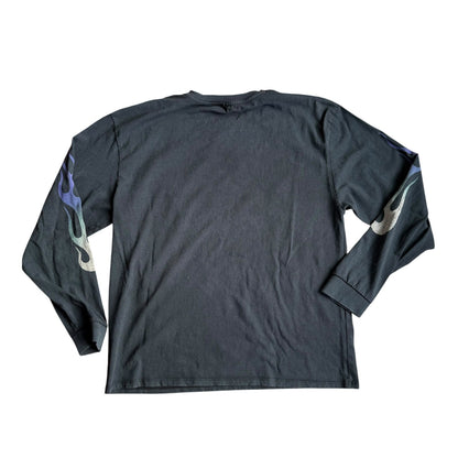 Till The Wheels Fall Off Skeleton Motorcycle Long Sleeve Mens XL