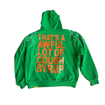 AWFUL LOT OF COUGH SYRUP Miami Hurricanes Green Hoodie Mens XL
