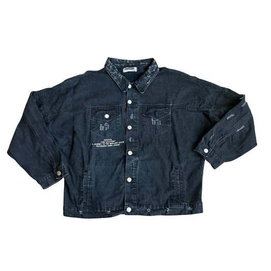 Paraval Black Denim Jacket Mens 2XL