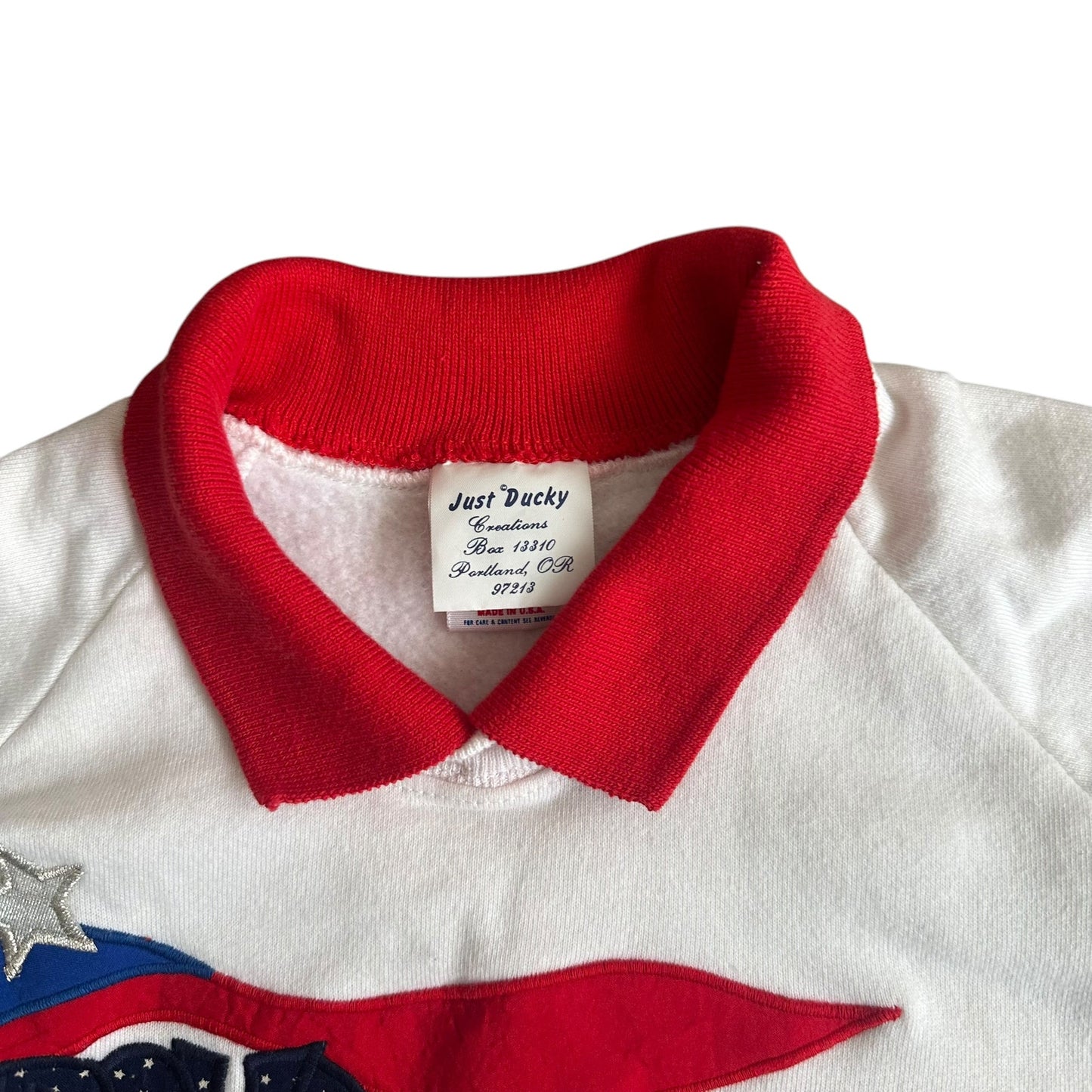 Vintage Proud American 90s White Crewneck Sweater 2XL