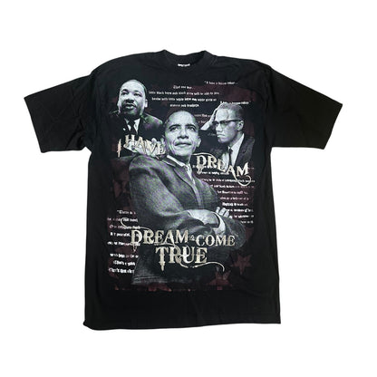 Vintage Barack Obama MLK Malcolm X Black History Month Tee Shirt Mens 2XL