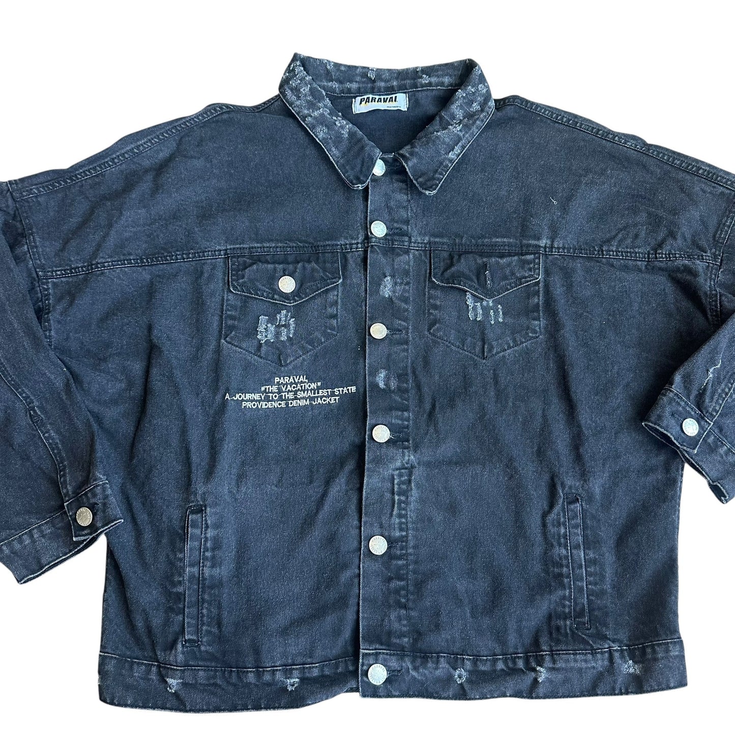 Paraval Black Denim Jacket Mens 2XL