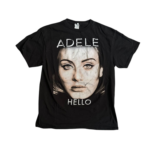 2016 Adele Face Band Tee Shirt Mens Black Large