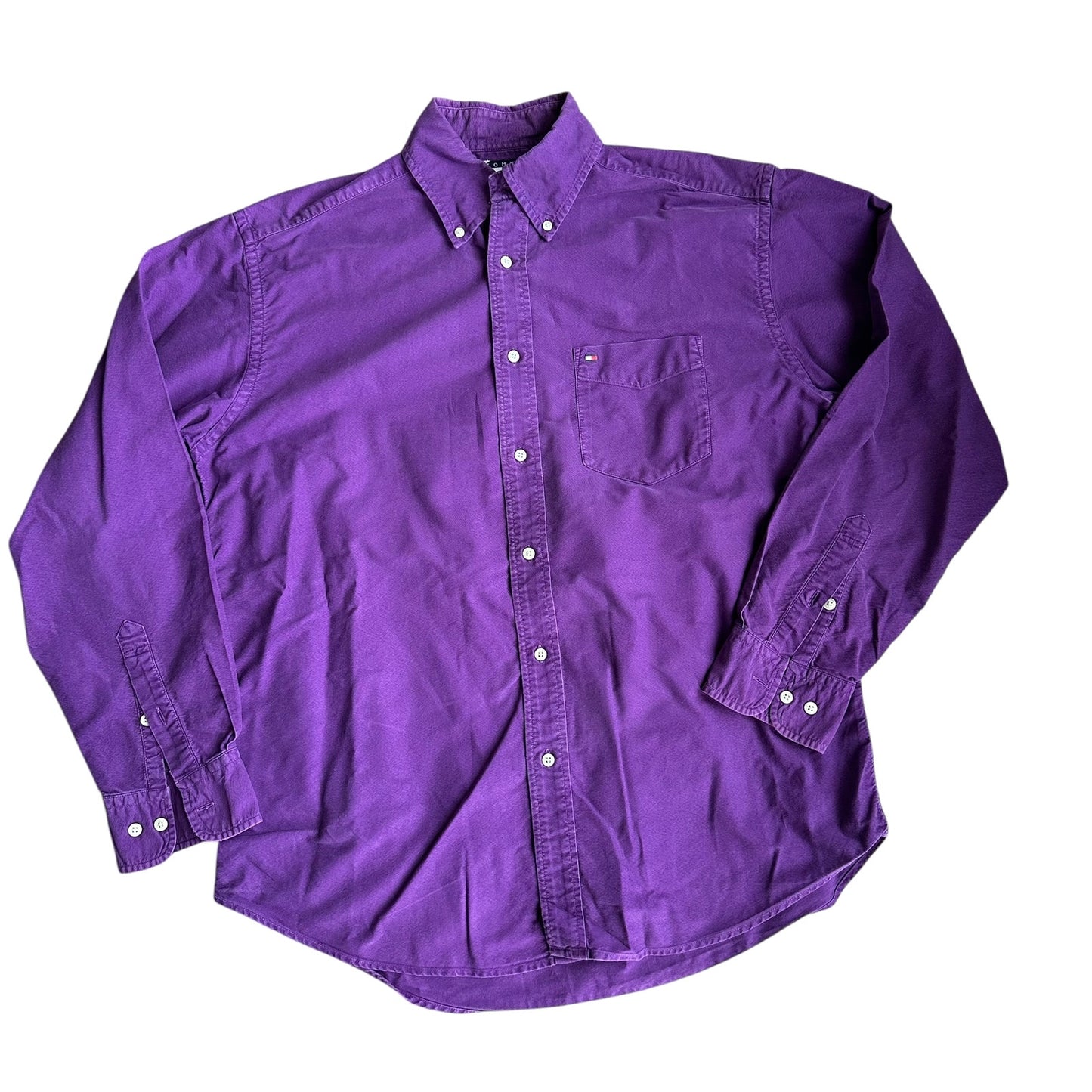 Tommy Hilfiger Purple LongSleeve ButtonUp Shirt Mens Medium