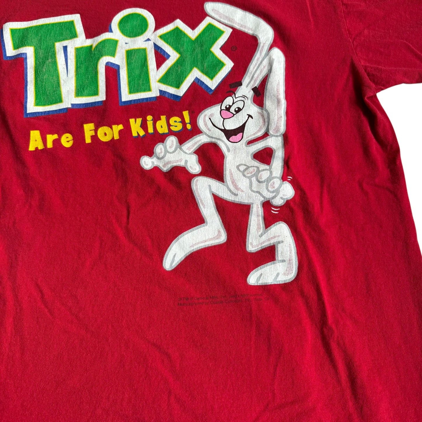 Vintage Trix T-Shirt Jerzees Print Cereal Mens XL
