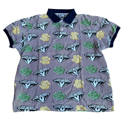 Billionaire Boys Club Diamond Dollar Sign Polo Shirt Mens Small