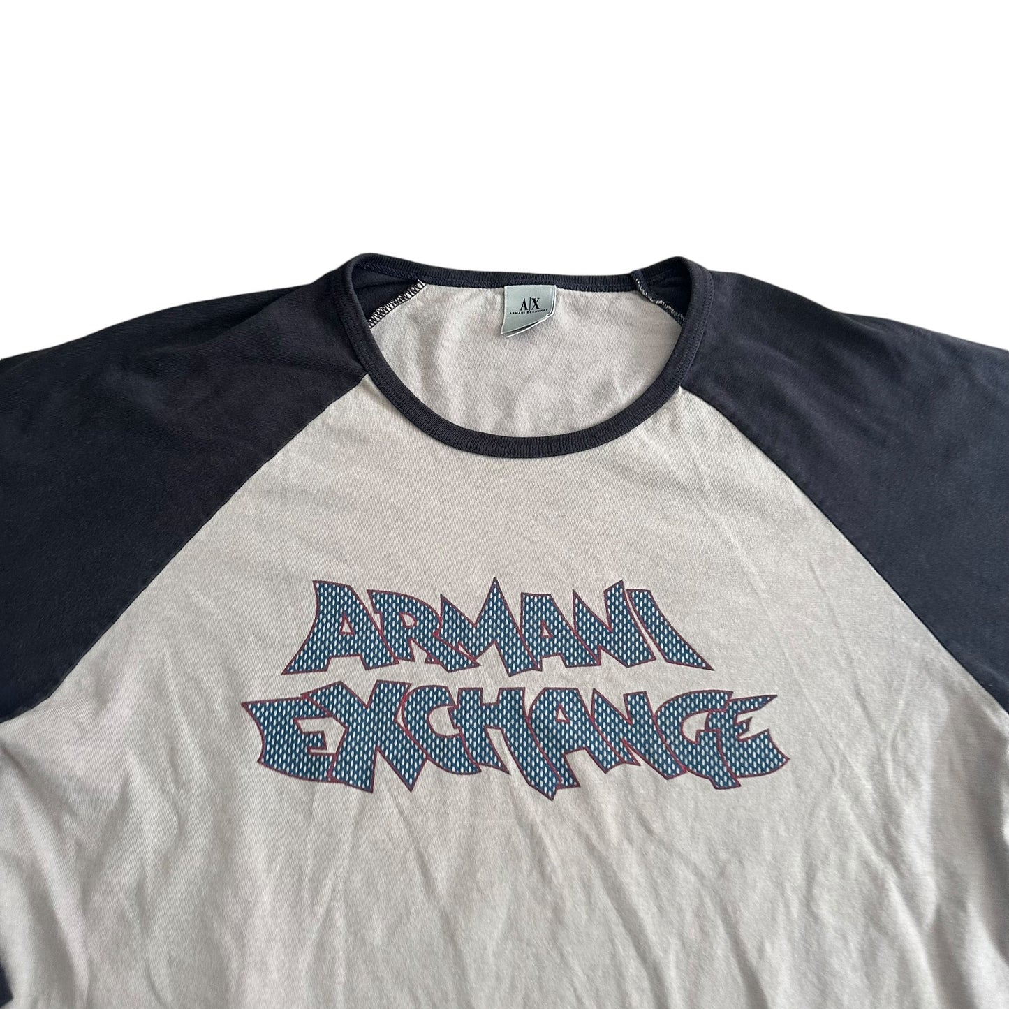 Vintage y2k Armani Exchange Baseball Tee Mens Large