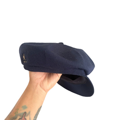 Vintage Navy Blue Kangol Beret Hat 90s 2XL Large