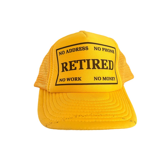 Vintage RETIRED Yellow Trucker Hat Adjustable Snapback