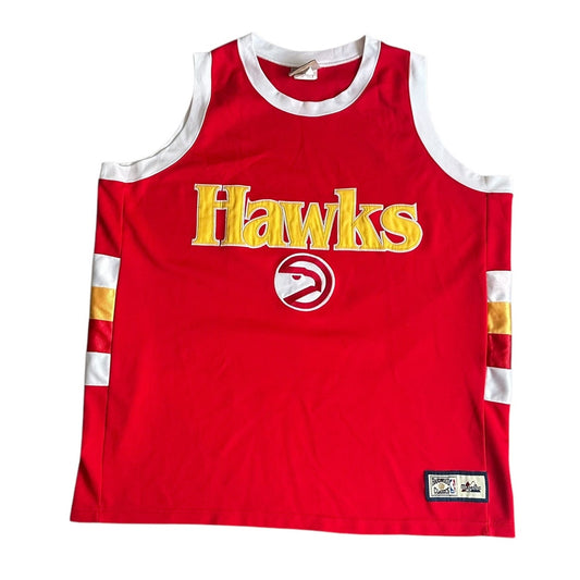 Vintage 90s y2k Hardwood Classics Atlanta Hawks Jersey 2XL