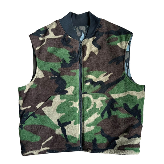 Vintage 90s Cabela's Trebark Reversible Camo Vest Mens XL