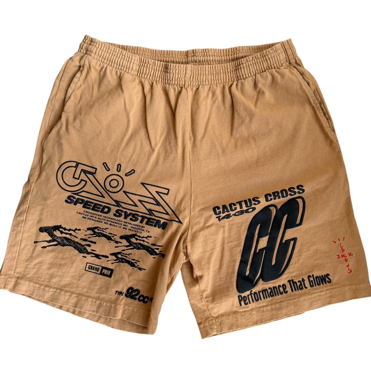 Travis Scott Cactus Jack 92CC Brown Shorts Mens Large