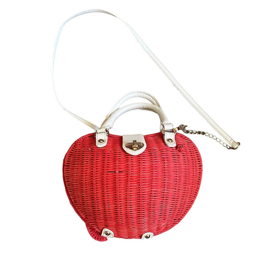 Vintage y2k Betsey Johnson Apple Purse Handbag Red