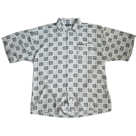 Vintage y2k Musso Monogram Print Button Up Mens 2XL