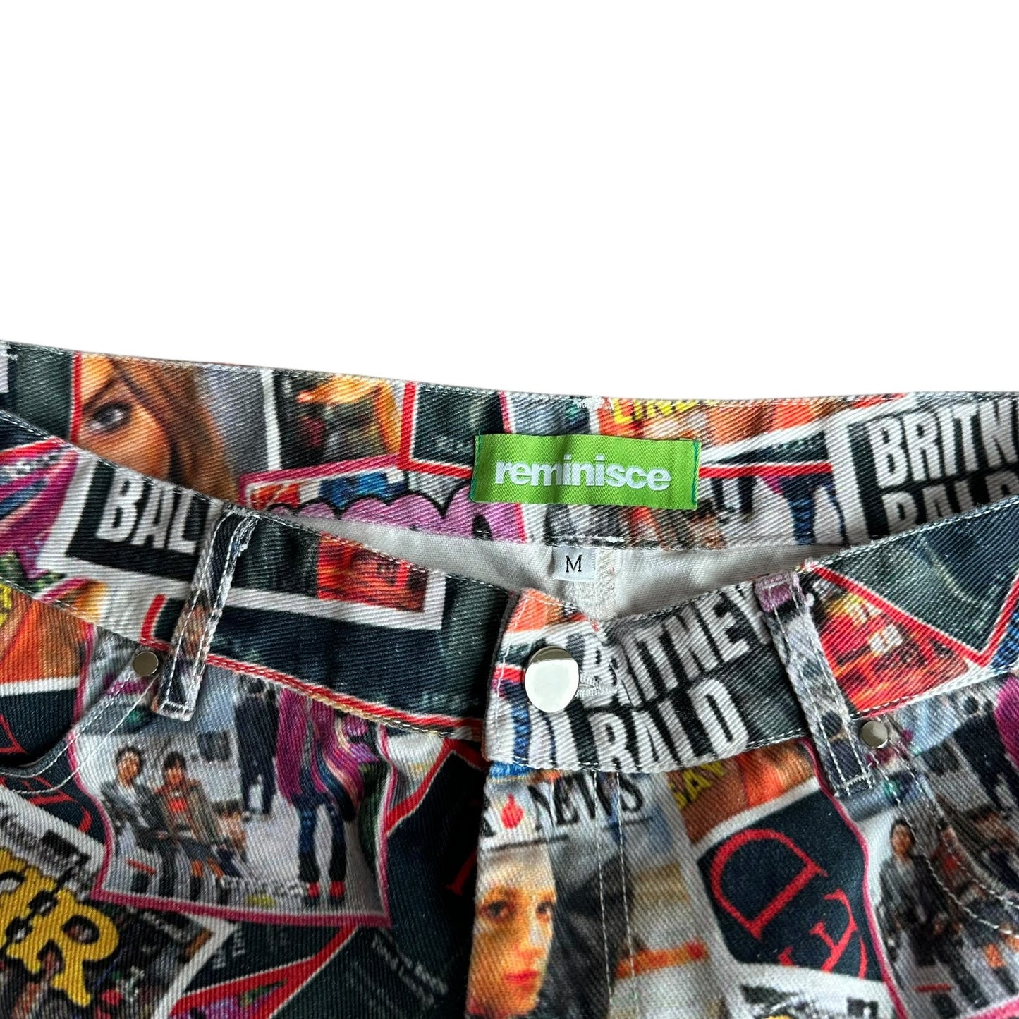 Reminisce Tabloid Magazine Pants Womens Medium