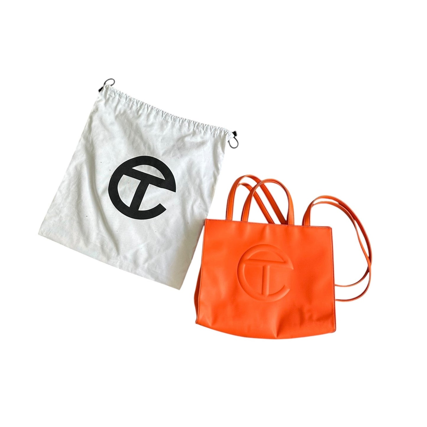 Telfar Medium Orange Shopping Bag with Dustbag